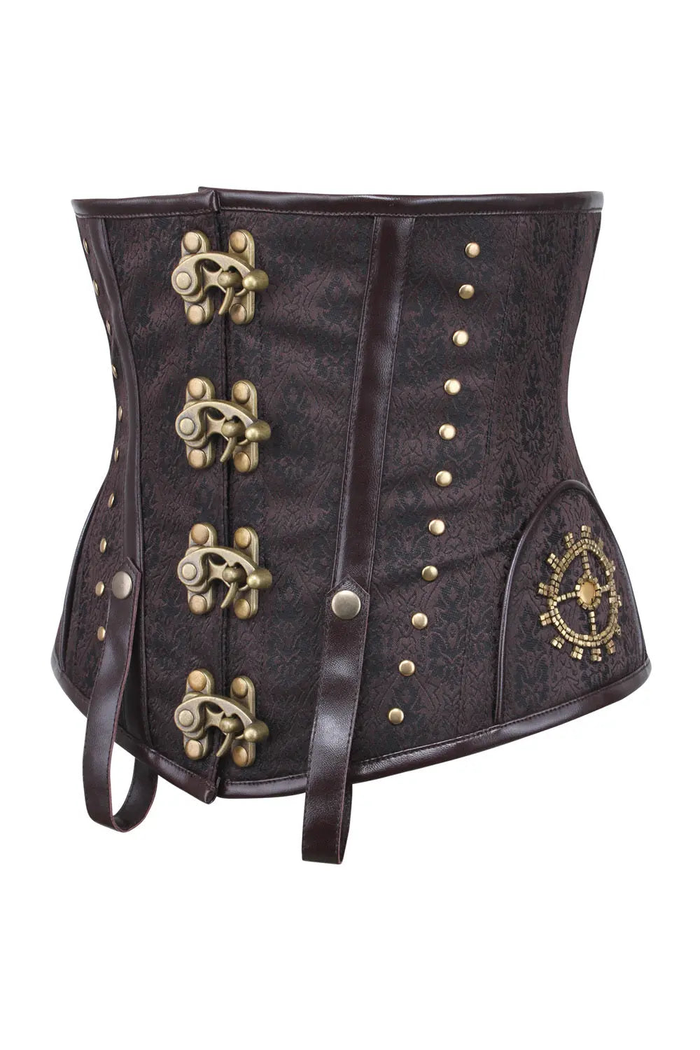 Corset Underbust Brown Jodean Embroidery