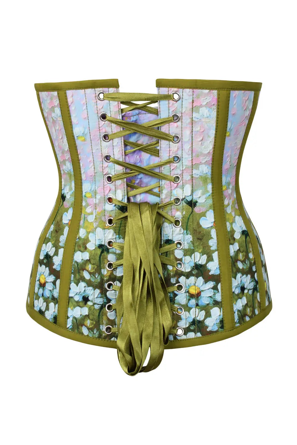 Corset Underbust Meadow Bloom Michi Olive Floral – Luxe Noir (SKU: EXS015-20)