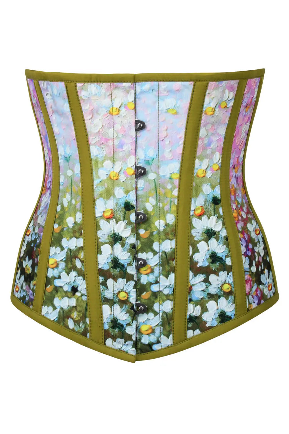 Corset Underbust Meadow Bloom Michi Olive Floral – Luxe Noir (SKU: EXS015-20)