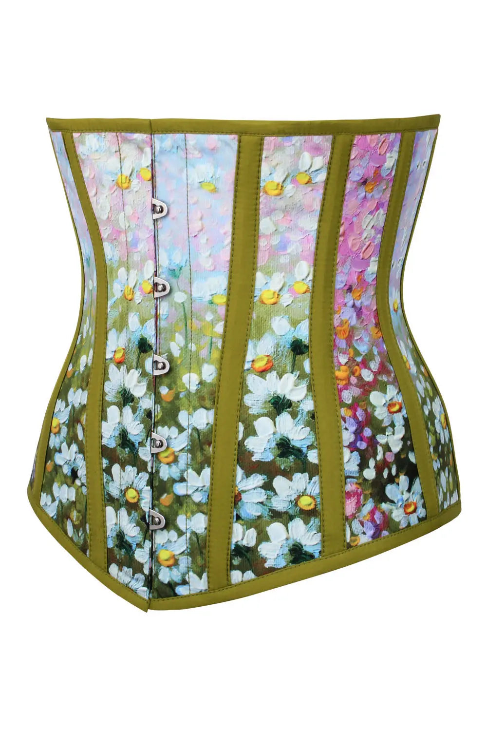 Corset Underbust Meadow Bloom Michi Olive Floral – Luxe Noir (SKU: EXS015-20)