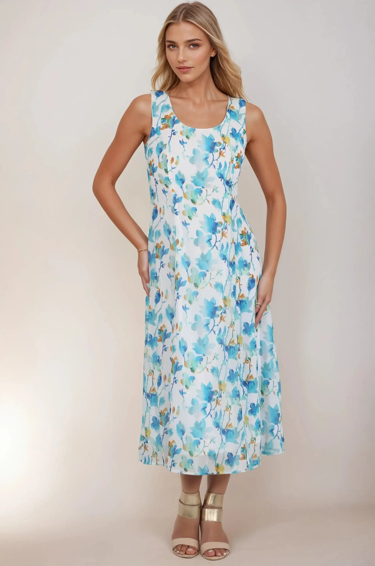 Rochie Bowen cu imprimeu floral din georgette
