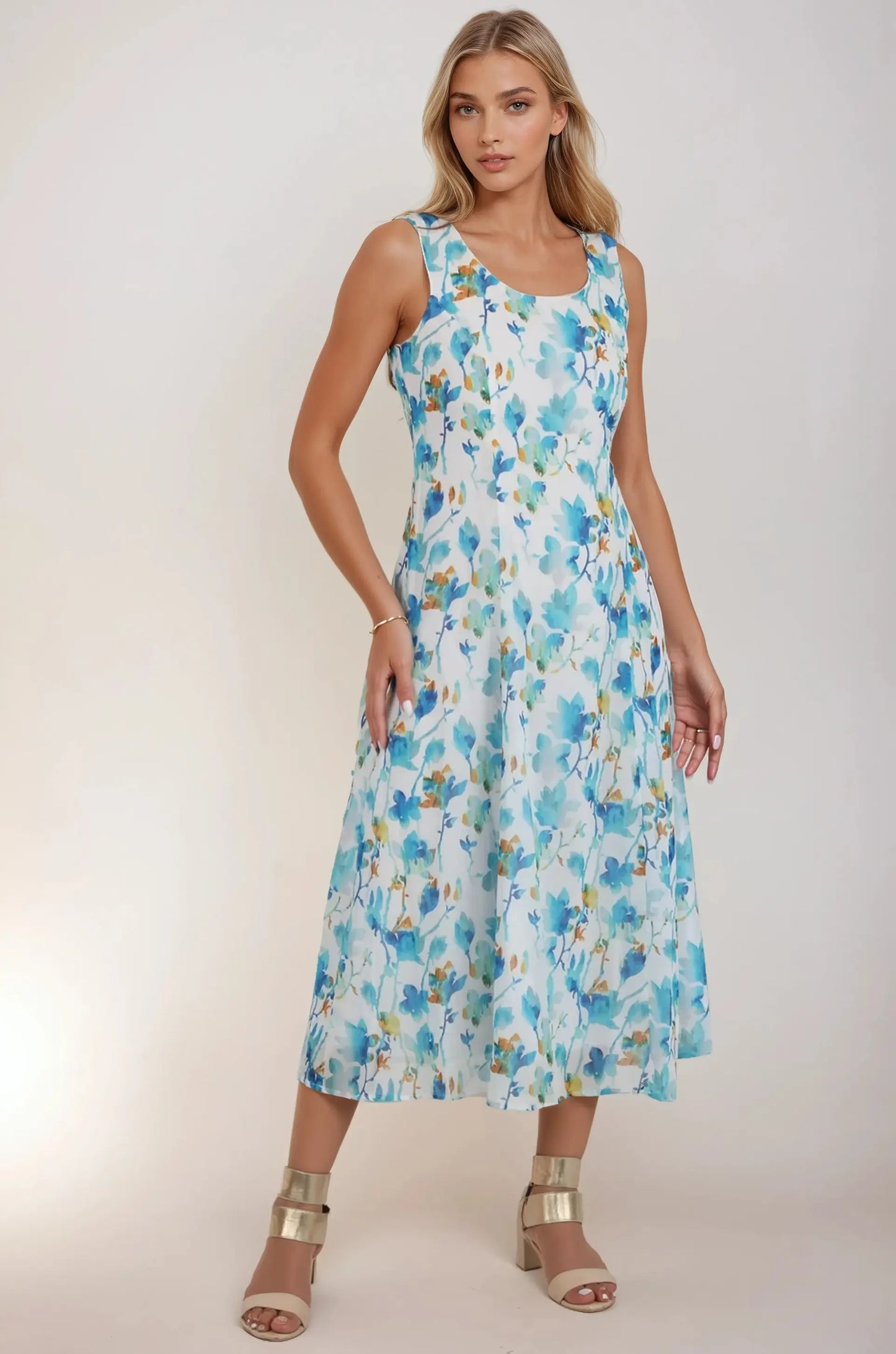 Rochie Bowen cu imprimeu floral din georgette
