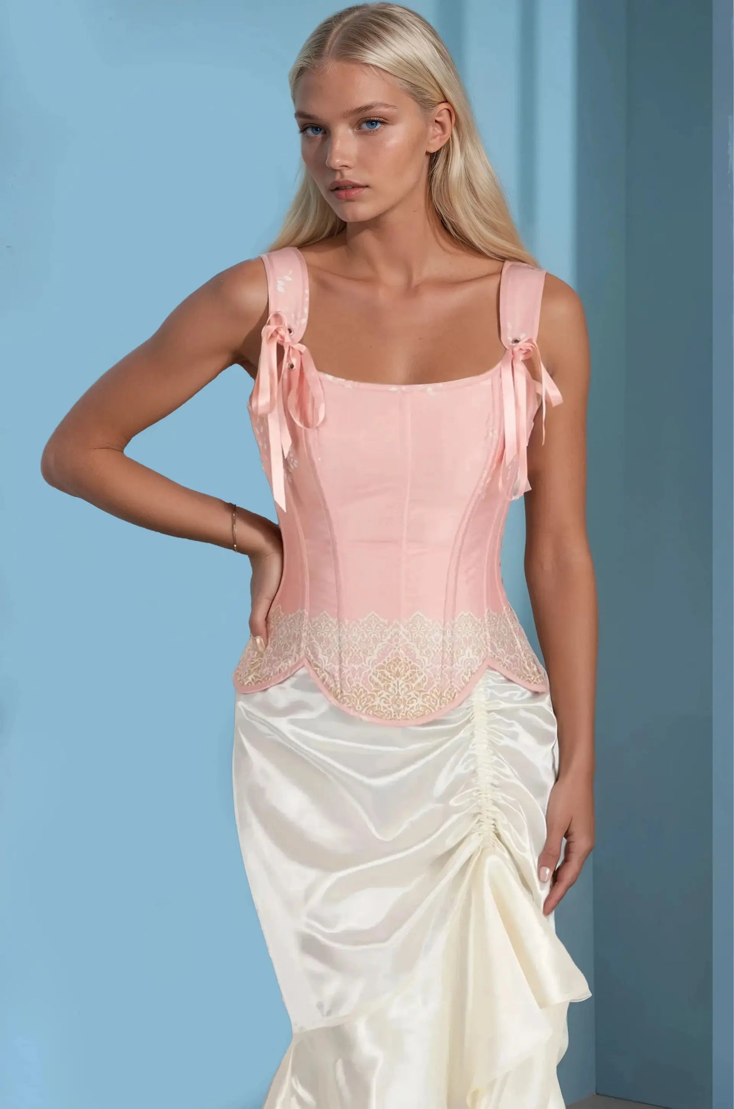 Stormi Pink Overbust Corset