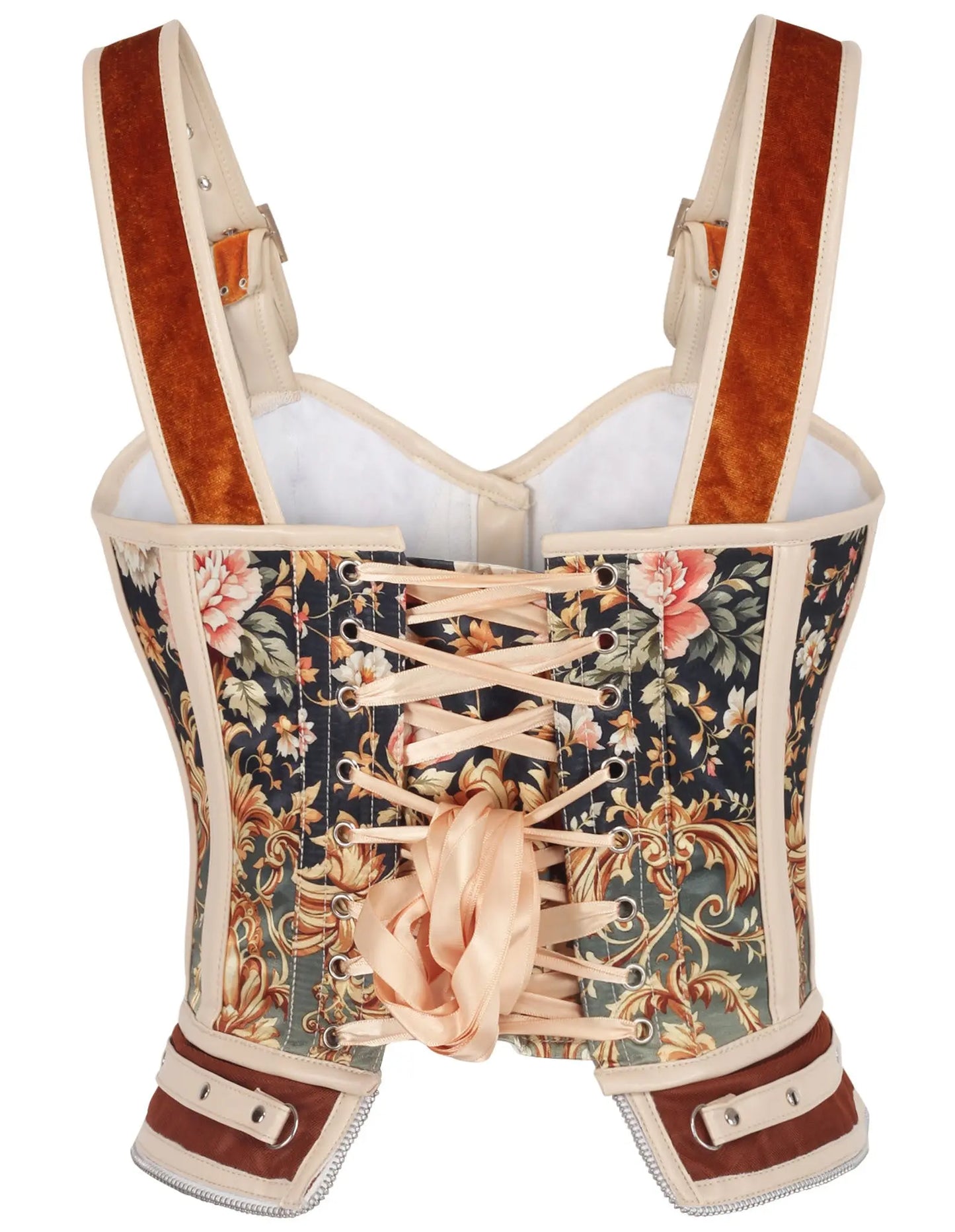 Corset Overbust Lindsy Baroc Floral din Satin