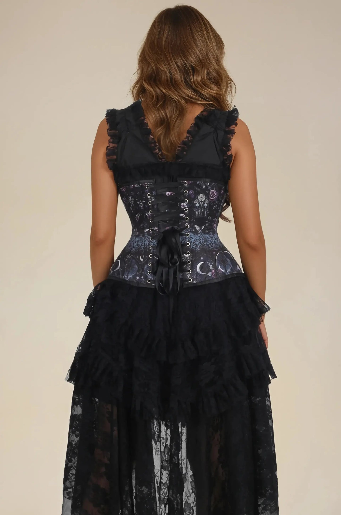 Corset Underbust Satinat Wendey Gothic Enchantment Curvy LXSALE