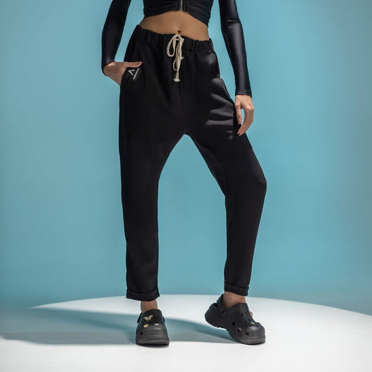 Pantaloni din in cu tur lasat boyfriend Unisex