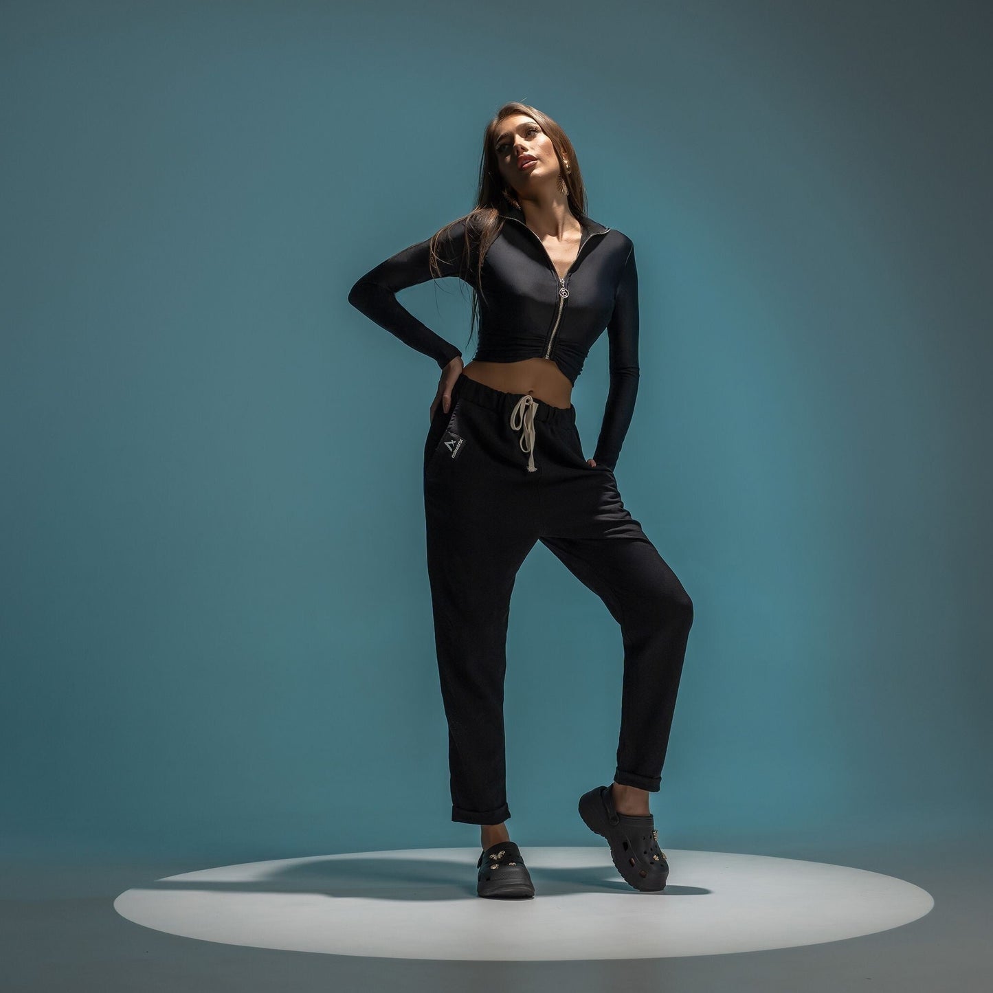 Pantaloni din in cu tur lasat boyfriend Unisex