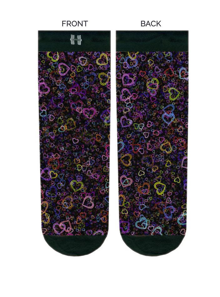 Șosete medii fashion HYD Celebration F7 CUORE MULTICOLOR