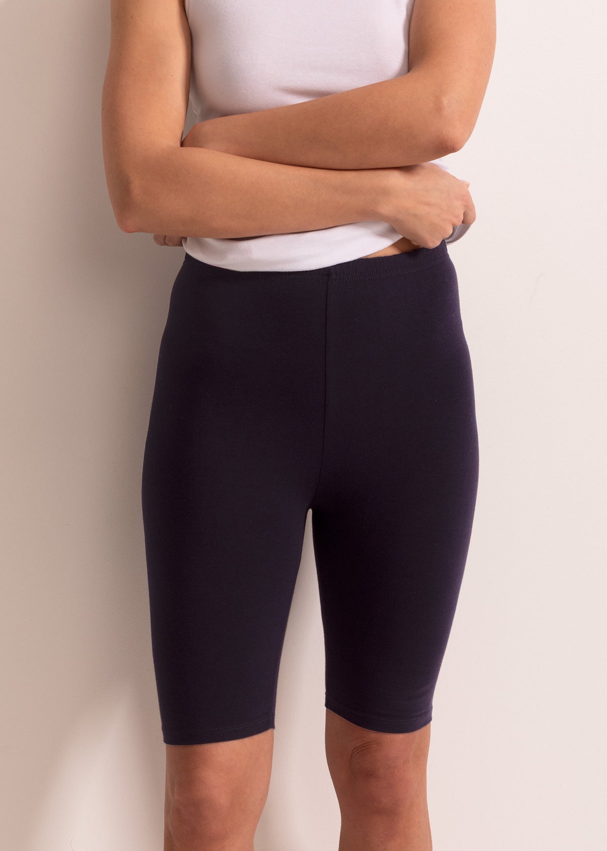 Colanți damă bumbac – colanți scurți confortabili, cu talie elastică și design simplu