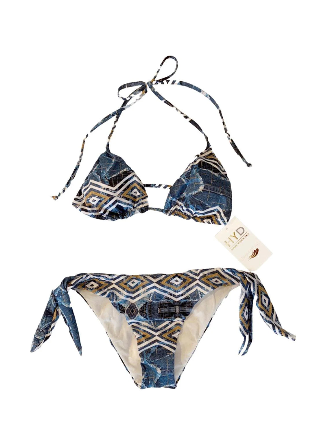HYD Bikini Denim cu Bureți Detașabili