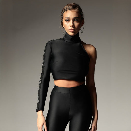 Bustiera din lycra cu o maneca New York