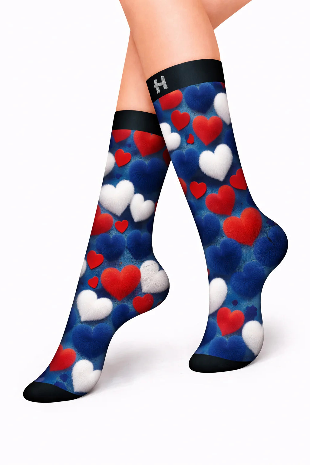 Șosete medii fashion HYD Celebration MB Minimedias F6 CUORE 3D – Design romantic cu efect tridimensional