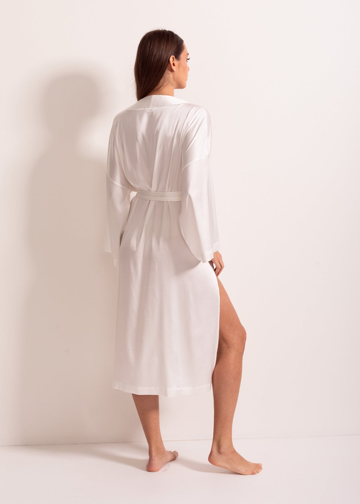 Halat damă Anastasia satin – halat elegant din viscoză, stil kimono