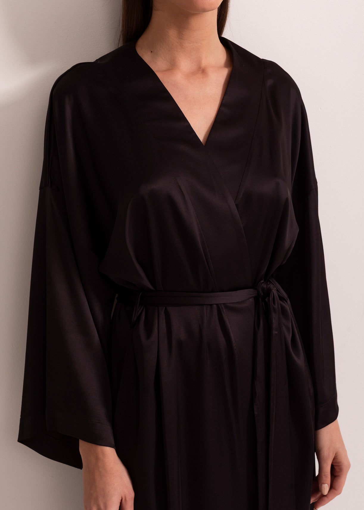 Halat damă satin viscoză – halat elegant stil kimono, rafinat și confortabil