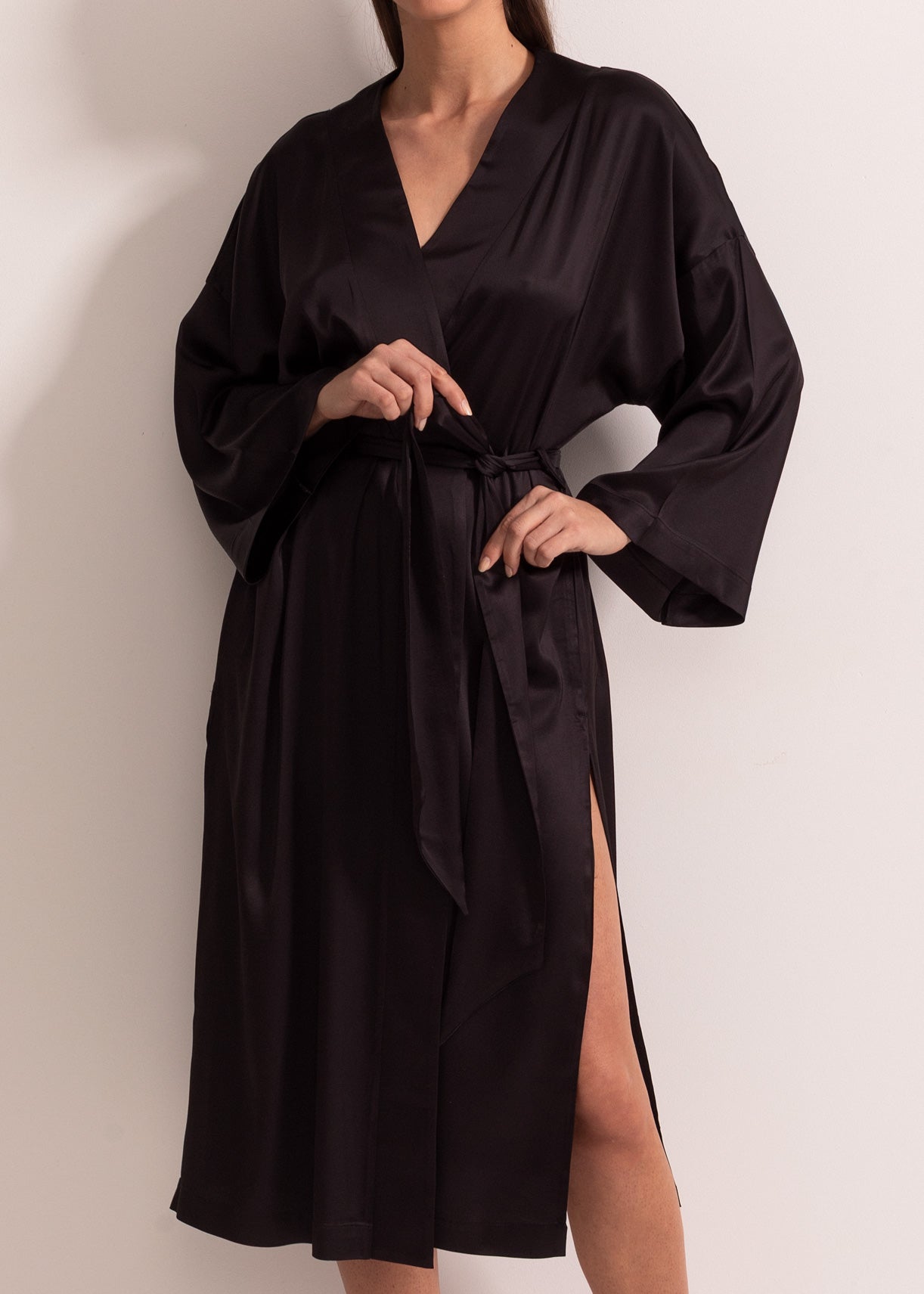Halat damă satin viscoză – halat elegant stil kimono, rafinat și confortabil