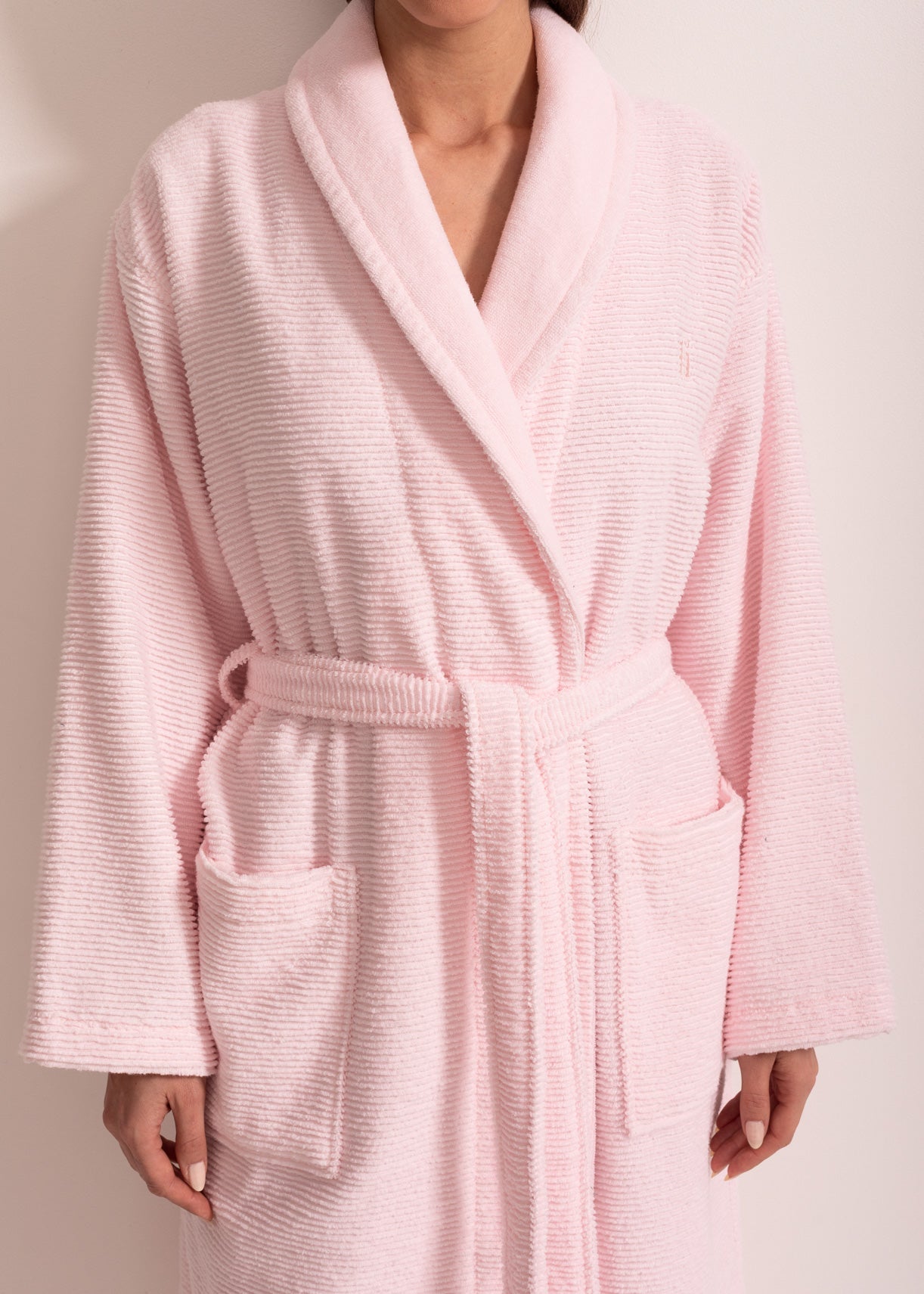 Halat de baie damă Linoire bumbac – halat elegant cu guler șal și croi lejer