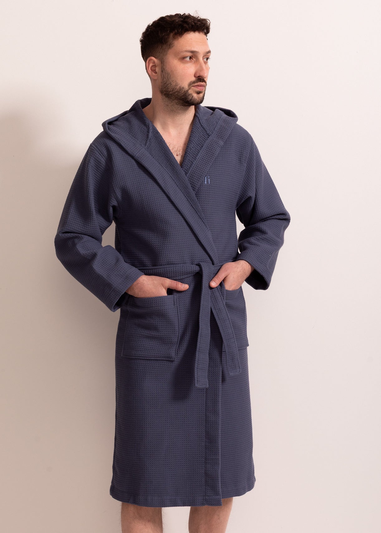 Halat de baie unisex Hamari bumbac – halat cu glugă, confortabil și absorbant