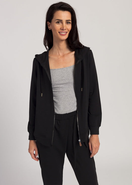 Hanorac damă – Confort zilnic, cu fermoar, glugă și buzunare laterale