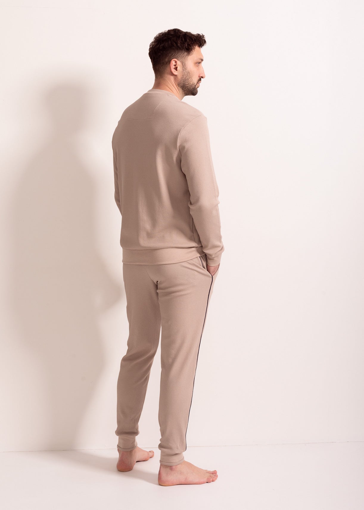 Pantaloni bărbați Pique Mood – pantaloni confortabili din eucalipt și bumbac, stil modern