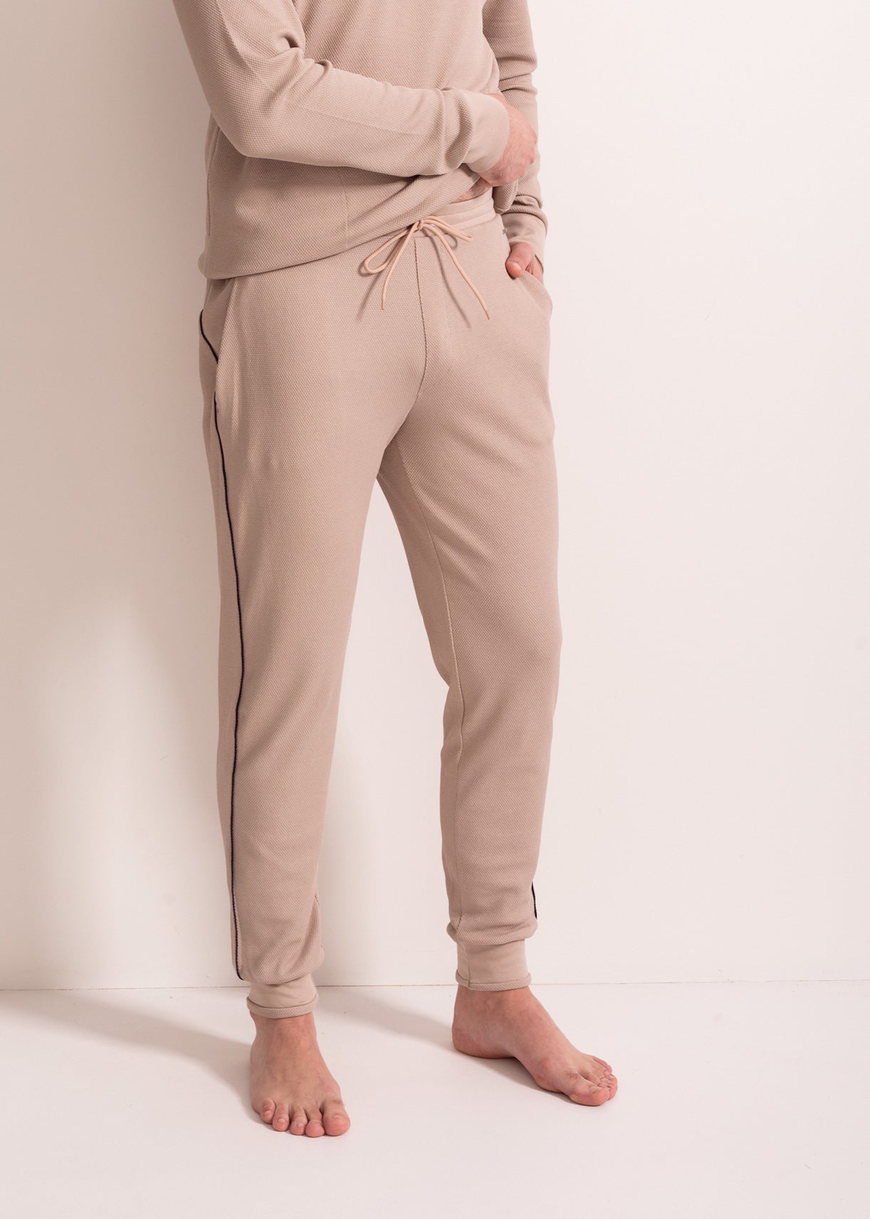 Pantaloni bărbați Pique Mood – pantaloni confortabili din eucalipt și bumbac, stil modern