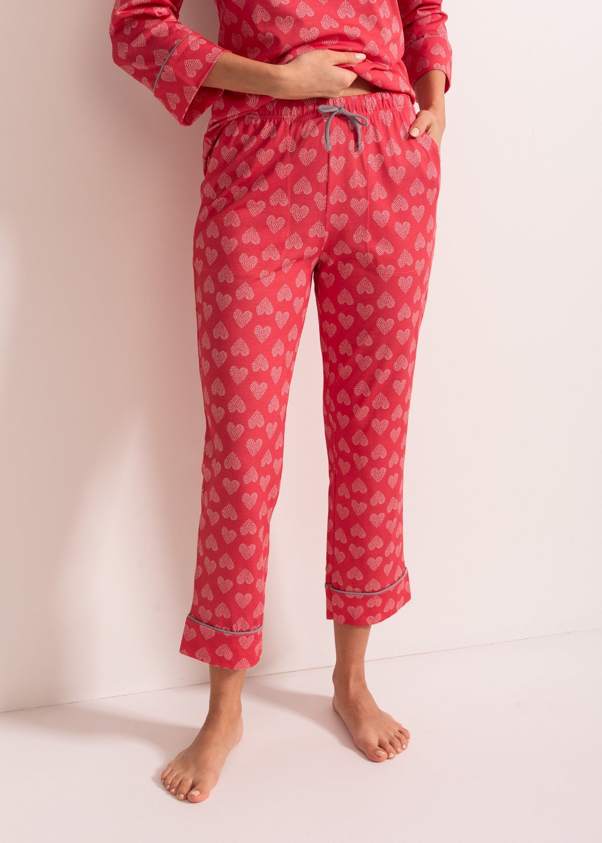 Pijama damă TENCEL™ – pijama confortabilă cu mâneci 3/4 și pantaloni lungi