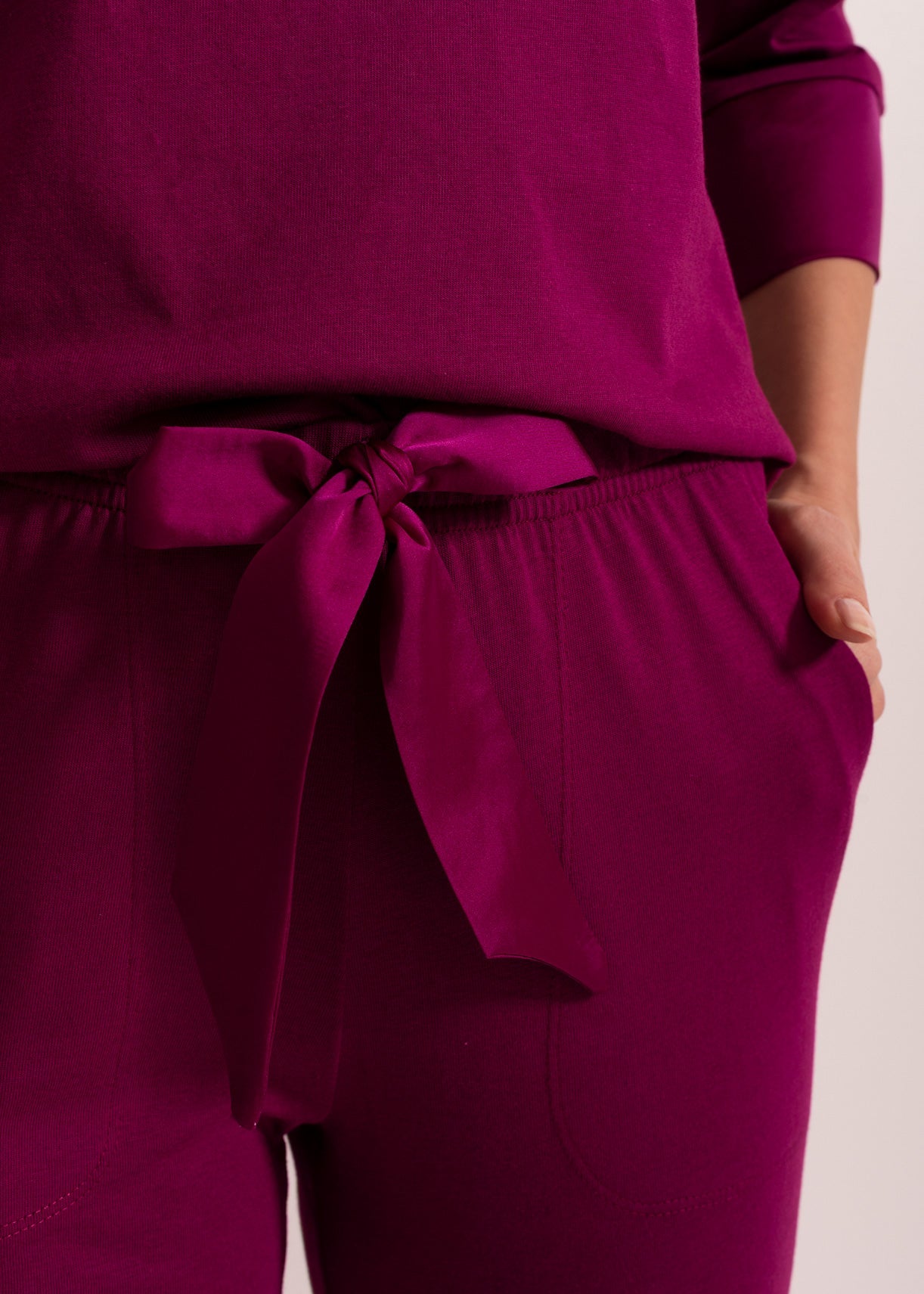 Pijama damă modal TENCEL™ – pijama confortabilă cu mâneci 3/4 și pantaloni lungi