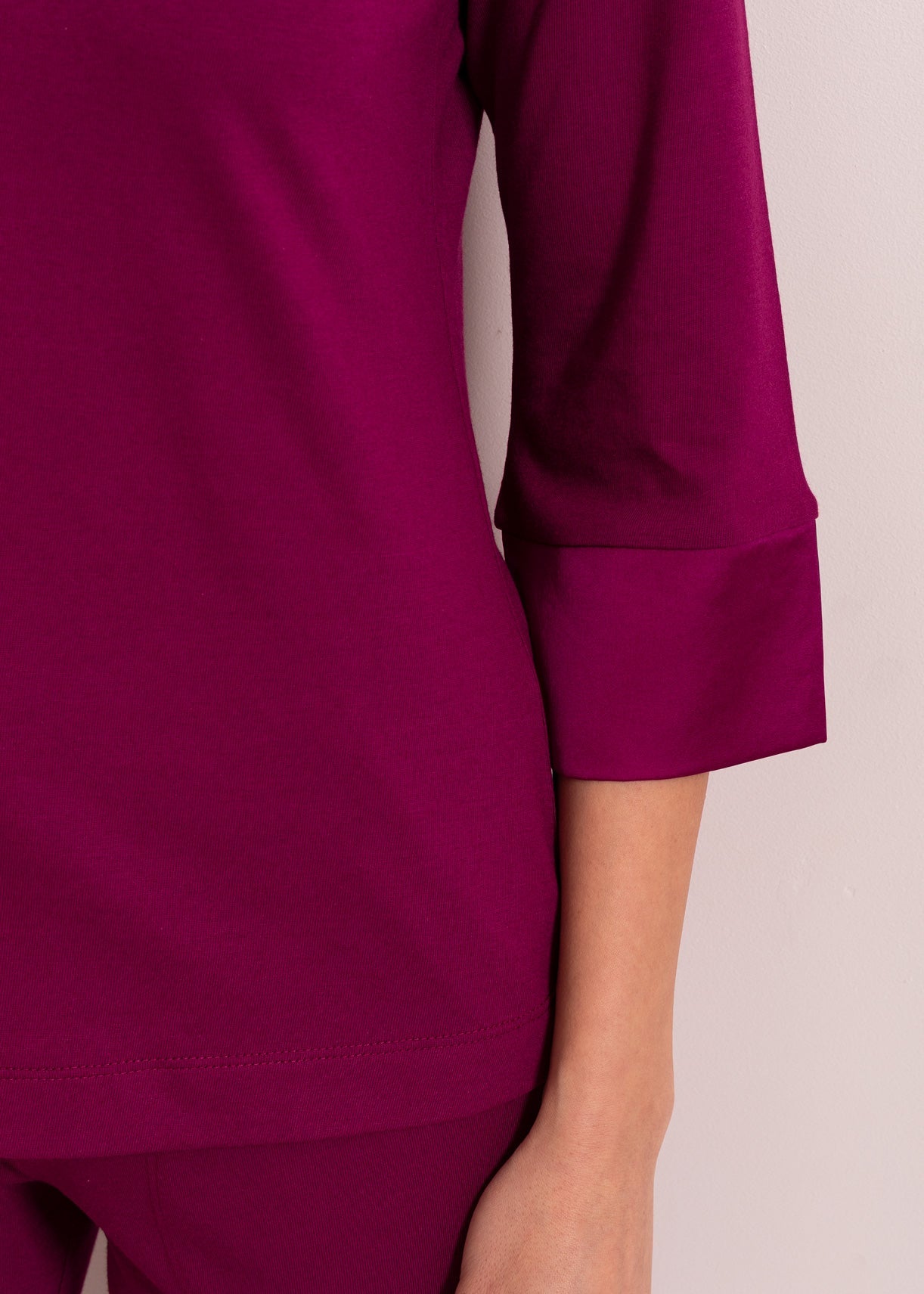 Pijama damă modal TENCEL™ – pijama confortabilă cu mâneci 3/4 și pantaloni lungi