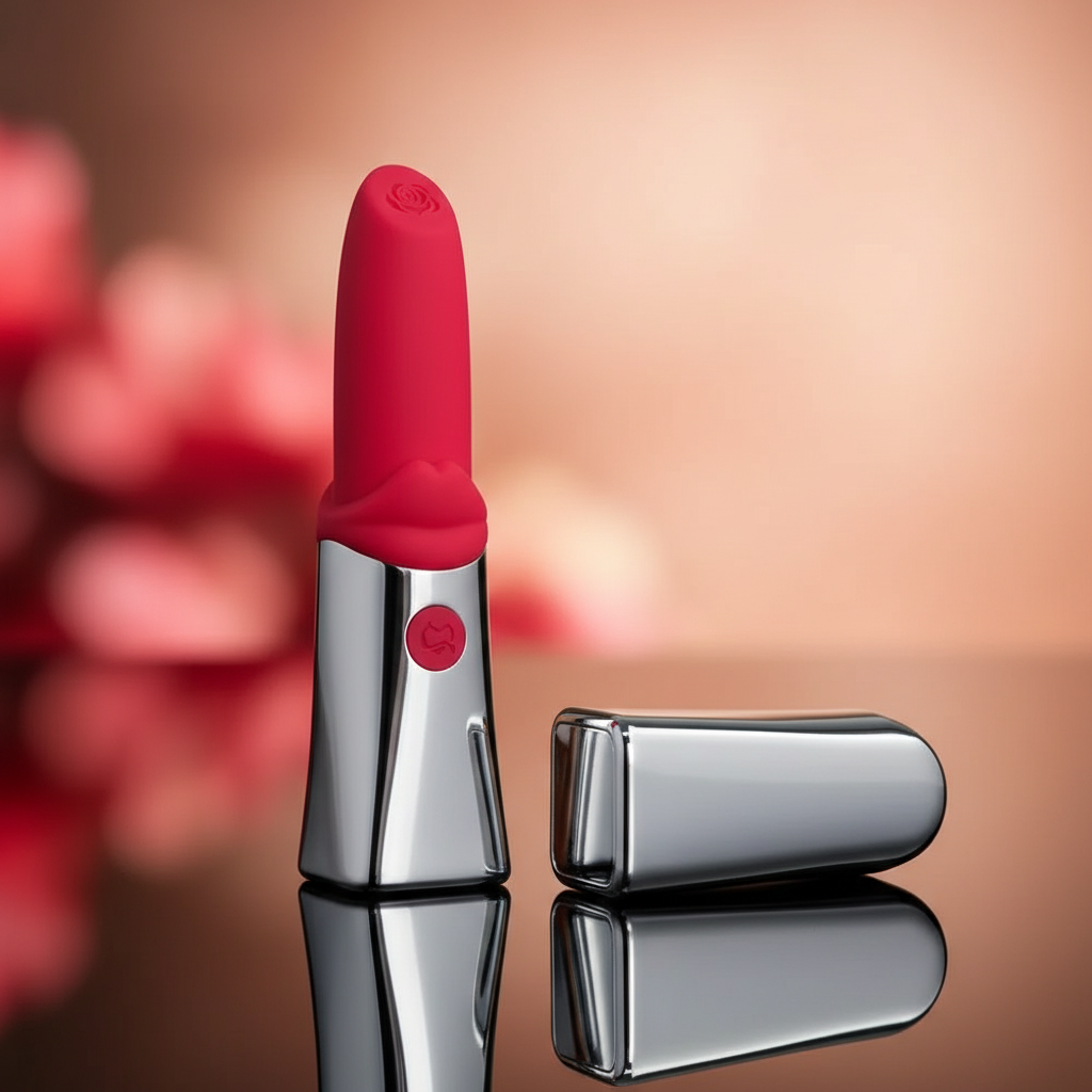 Vibrator mini 💄 Kiss Me Red - 💋 Sărutul care aprinde tot