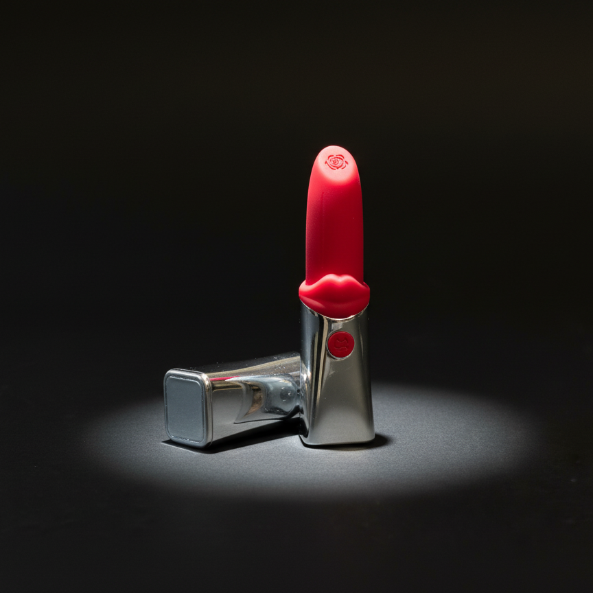 Vibrator mini 💄 Kiss Me Red - 💋 Sărutul care aprinde tot