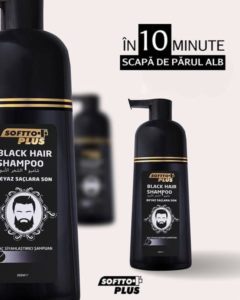 Sampon Black Hair colorarea in negru a firului de par 350 ml x 2