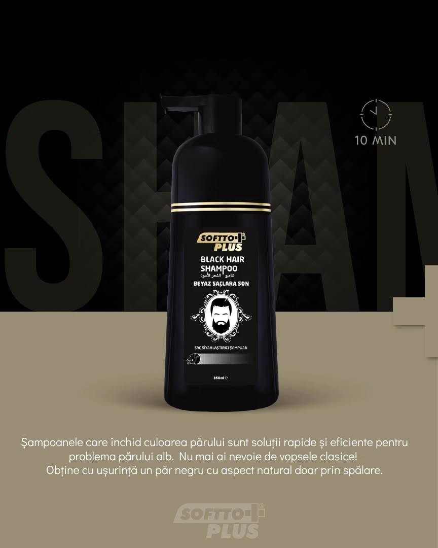 Șampon colorant pentru fire albe – Black Hair 350 ml