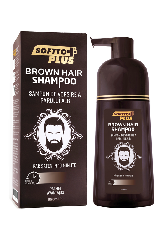 Farbschutzshampoo für weißes Haar – Dunkelkastanienbraun, 350 ml