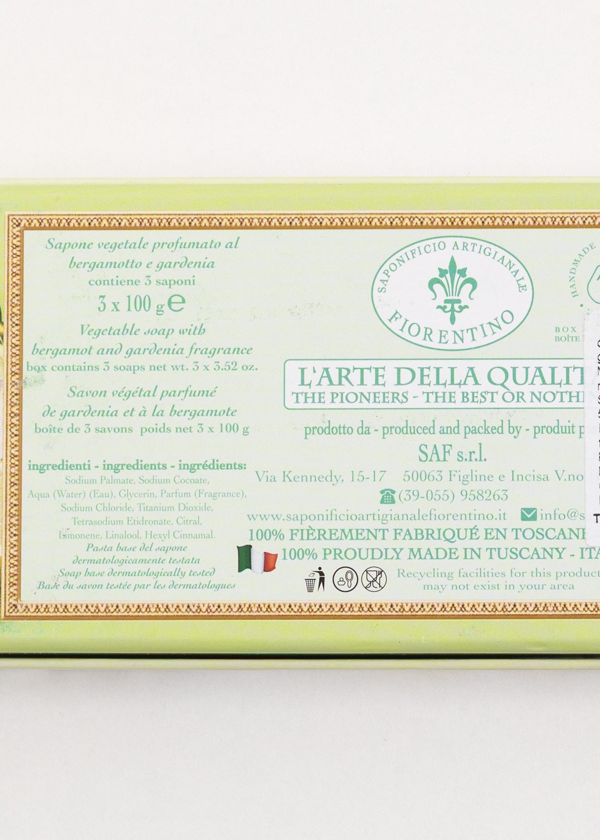 Săpun natural Fiorentino Bergamotă Handmade – săpun artizanal fresh, delicat și hidratant