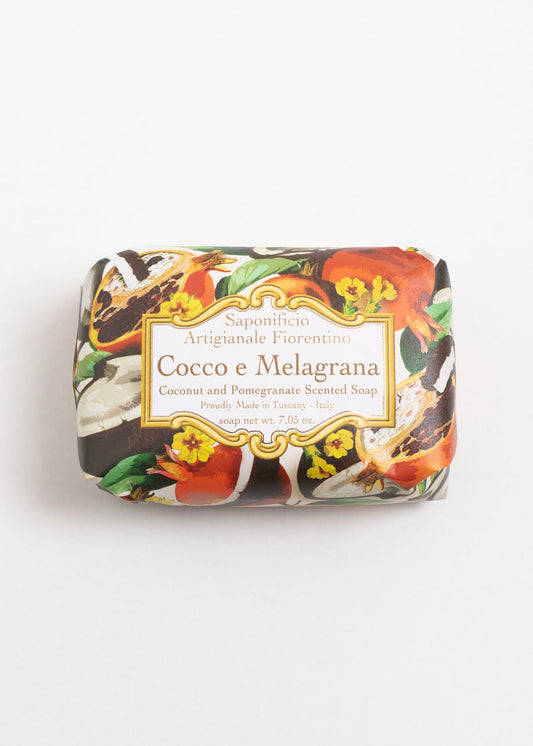 Săpun natural Fiorentino Cocos și Rodie Handmade – săpun artizanal hidratant, exotic și delicat