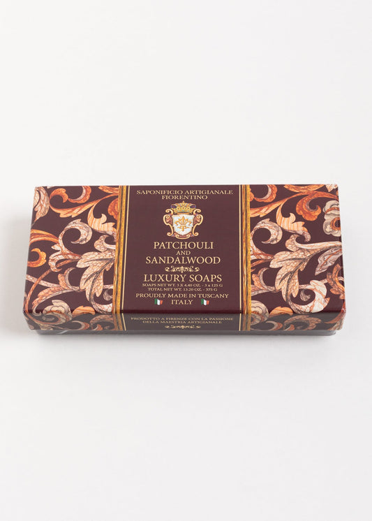 Săpun natural Fiorentino Santal și Patchouli Handmade – săpun artizanal lemnos, relaxant și hidratant