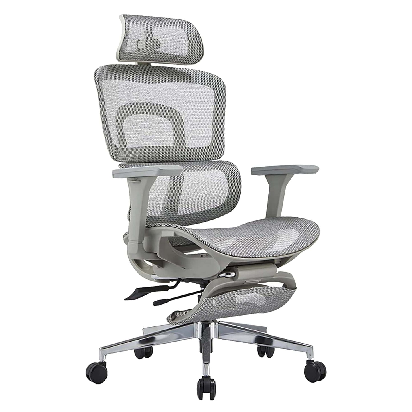 Scaun ergonomic Timebox, Cotiere 4D, pana la 150 kg, 150°, Gri
