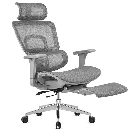 Scaun ergonomic Timebox, Cotiere 4D, pana la 150 kg, 150°, Gri