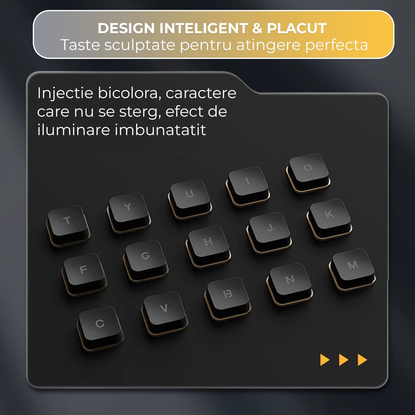 Tastatura Gaming Timebox, Tehnologie Whisper-Quiet 37dB, Negru
